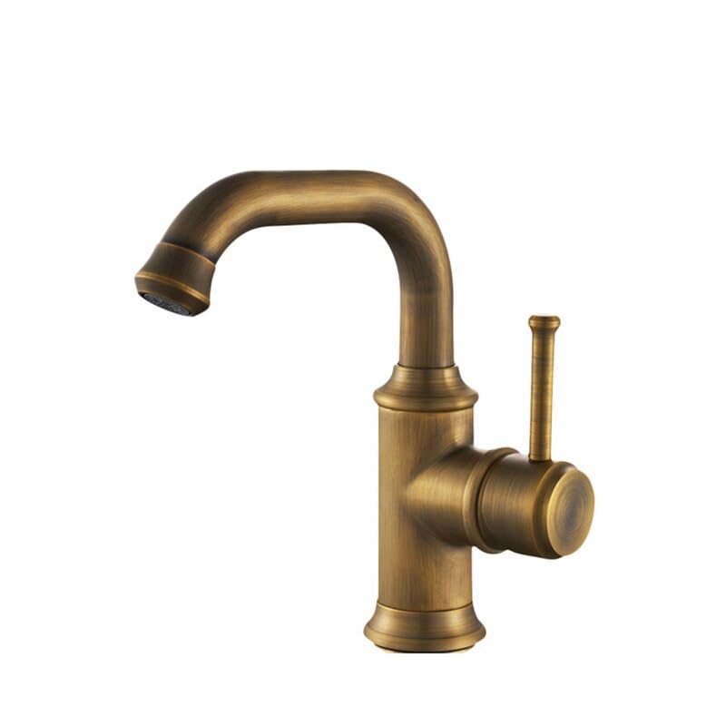 Robinetterie de lavabo vintage bronze avec mitigeur eau chaude froide