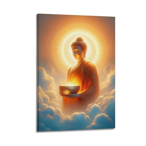 Tableau bouddhiste 50x75cm une idée cadeau originale pour une pendaison de crémaillère