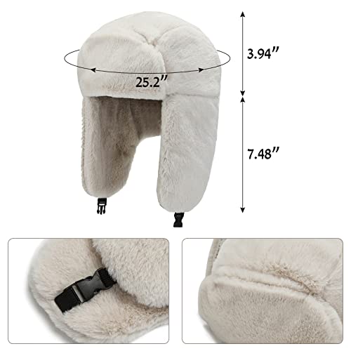 Peicees WD0322 Winter Hats For Men Womens Fur Hats Russian Ushanka Trapper Hat thumb #5