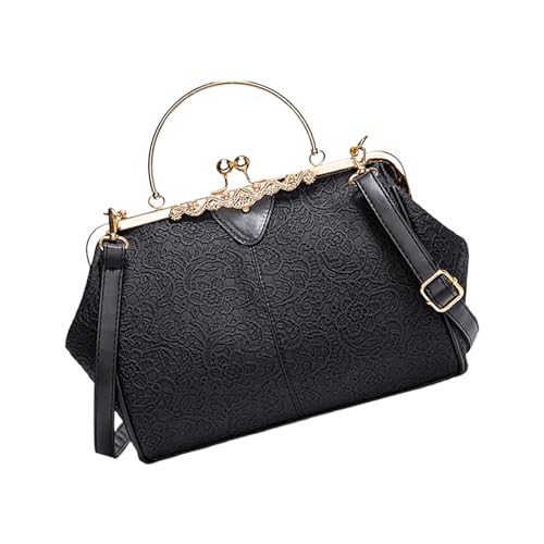 Sac à bandoulière en cuir pour femme sac à main hoboes noir taille unique