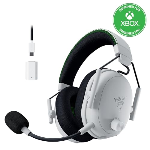 Razer BlackShark V3 Pro Wireless ANC Gaming Headset for Xbox: Full Band Mic - 50mm Driver - 2.4 GHz, Bluetooth, USB, 3.5mm - Works with PC, Mac, PS5, Nintendo Switch - Long Battery Life - White
