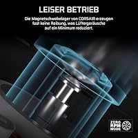 CORSAIR Nautilus 240 RS LCD Flüssig-CPU-Kühler – 2,1-Zoll-IPS LCD-Bildschirm, 240mm AIO, Einfache Daisy-Chain-Verbindungen, Intel LGA 1851/1700, AMD AM5/AM4 – Enthält 2X RS120-Lüfter – Schwarz – Ansicht 6