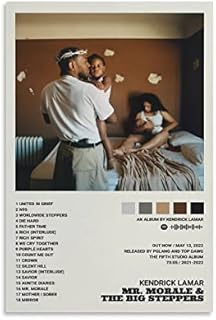 ZOIS Kendrick Lamar Poster Mr. Morale & The Big Steppers Album Cover Decorative Painting Canvas Wall Art Living Room Posters Bedroom Painting 12x18inch(30x45cm), Unframe-style