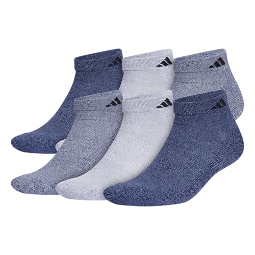 adidas Mens Athletic Cushioned Low Cut Ankle Socks (6-Pair Pack)