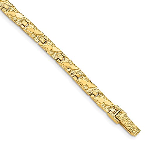 Auriga Fine Jewelry 14K Yellow Gold 5.0mm Nugget Bracelet 8"