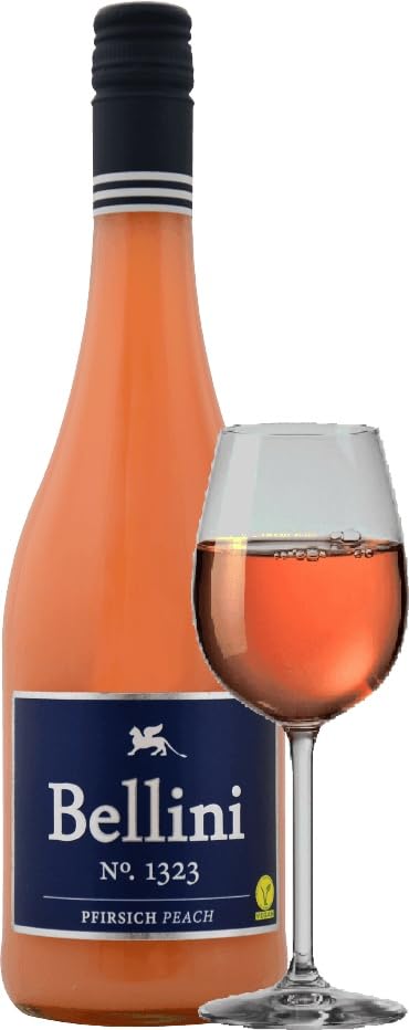 Bellini No. 1323 Pfirsich alkoholfrei - P&P Weine Alkoholfreies Getränk 6 x 0,75l VINELLO - 6 x Weinpaket inkl. kostenlosem VINELLO.weinausgießer