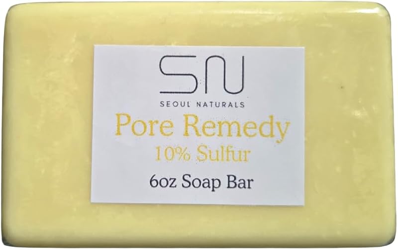 Sabonete de enxofre 10% Seoul Naturals Pore Remedy, com capim-limão e óleo de melaleuca, 150 g