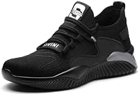 Sicherheitsschuhe Arbeitsschuhe Herren Damen mit Stahlkappe Schwarz 37 EU