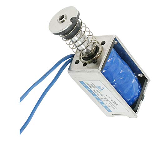 Aexit DC 12V Lifting Accessories 400mA Push Pull Type Open Frame Solenoid Electromagnet 10mm Lift Magnets 45N 9.9LB