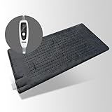 Heating Pad for Neck and Shoulders and Back, Shoulder Heating Pad for Pain Relief with Dry&Moist Heat Therapy, Auto-Off, 9ft Extra Long Wire,Gifts for Mom Women,Dark Blue, 17'*33' (Dark Gray)