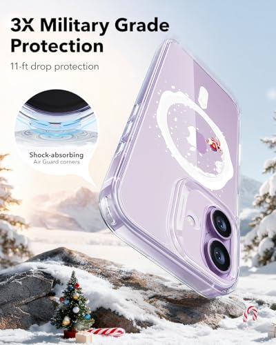 Image of ESR for iPhone 17 Case, Camera Control Cover, Compatible with MagSafe, Shockproof Military-Grade Protection, Magnetic Phone Case for iPhone 17, Classic Hybrid Case, Santa Skater
