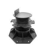 ECOTRAVERS - Stelzlager - höhenverstellbar Terrassenlager zu den Balken HL 60-135 mm | Terrassendielen-Unterkonstruktion | Plattenlager | Stellfuss