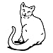 Produktbild Wandtattoo Chartreux Katze Kätzchen Pfoten Tiere Tür Wand Auto Aufkleber ANGRY cat Kinderzimmer Wohnzimmer Schlafzimmer Autoaufkleber Türaufkleber Bad Fenster 5B342, Farbe:Gold glanz, Hohe:75cm