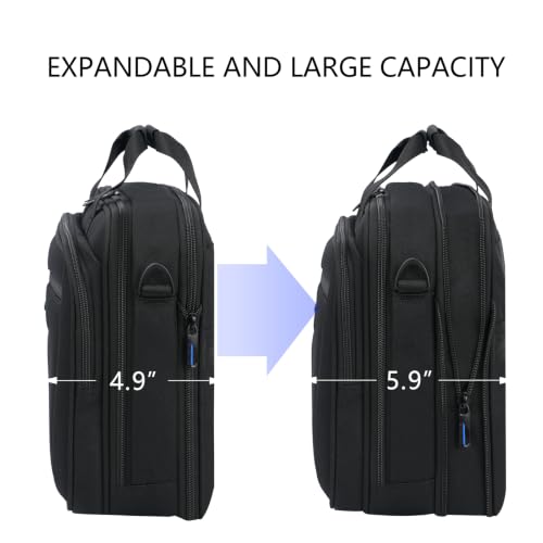 Image of VANKEAN Laptop Briefcase Fits 15.6 inch-16 inch Laptop Slim Expandable Shoulder Bag
