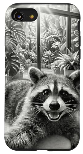 Funny Raccoon Spa Day Meme �Z���t�P�A �X�}�z�P�[�X iPhone SE (2020) / 7 / 8 �p