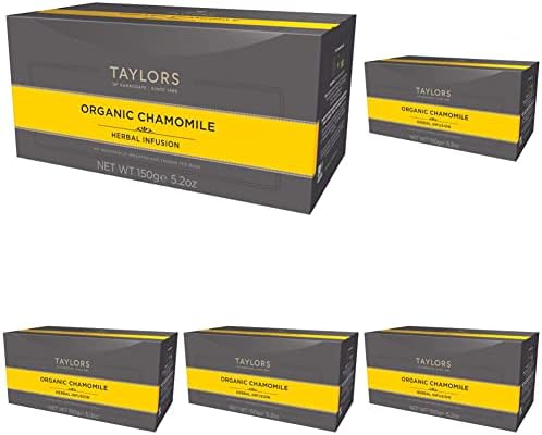 Taylors of Harrogate Organic Chamomile Herbal Tea, 100 Teabags (Pack of 5)