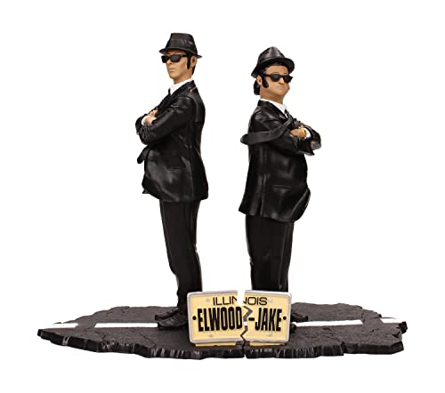 Sd Toys - Movie Icons The Blues Brothers Jake & Elwood Figure Set, Multicolore, 7"(Cca. 18Cm) - 2