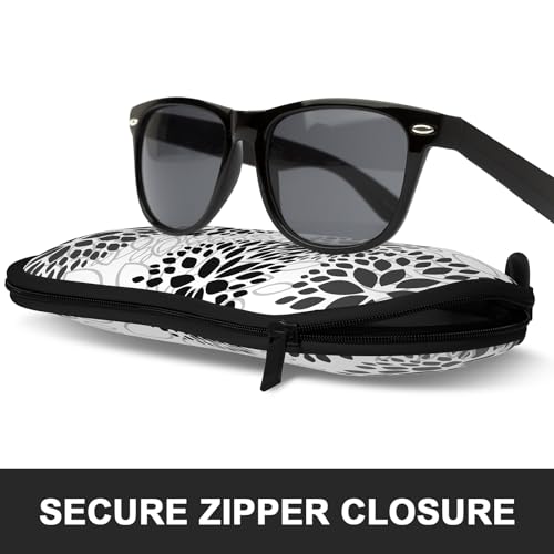 Image of Sunglasses Soft Case, Ultra Light Portable Neoprene Zipper Glasses Case for Men Women