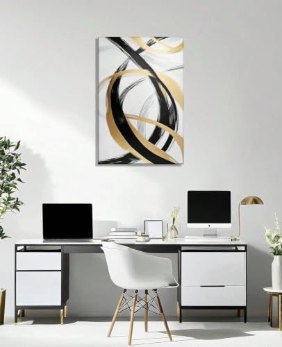 Decoración de pared abstracta en lienzo de 70x90cm sin marco para transformar ambientes 3
