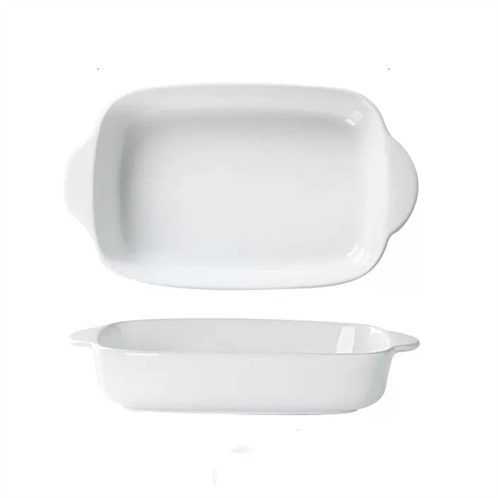 Ceramiczna forma do zapiekanek, z podwójnymi uszami, do pieca domowego, jednokolorowa, forma do lasagne, prostokątna, podwójne ucho do ryżu do lasagne, tiramisu i zapiekanek (006)