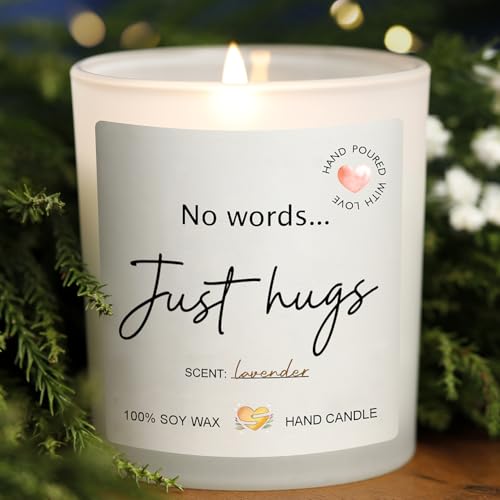 Thinking of You Gifts For Women, No Words Just Hugs Candles Bereavement Gifts Sympathy Gift Card Sorry For Your Loss Forget Me Not Seeds Dog Condolence Memorial Grief Leaving Get Well Soon Best Friend