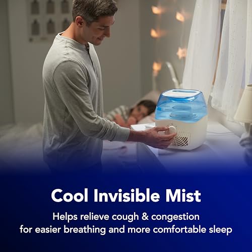 Vicks Filtered Cool Mist Humidifier, Medium Room, 1.1 Gallon Tank - Humidifier for Baby and Kids Rooms, Bedrooms and More, Works with Vicks VapoPads by Vicks - Image 3