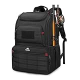 Mochila de Pesca com Cooler Térmico Isolado, Bolsa Organizadora para Equipamentos e Varas, Resistente à Água Salgada e Fundo Antiderrapante, Ideal para Pescadores