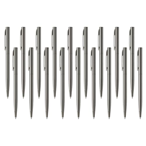 Stylo à bille métallique noir PATIKIL pointe moyenne 1 mm pour travail et bureau