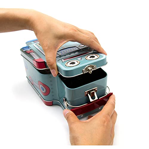 Boîte à déjeuner en étain robot idée cadeau originale - 5