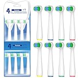 Replacement Heads Compatible with Oral B Braun Pro 1000/500/Genius x Electric Toothbrush Heads, Precision Refills for Sensitive Care, 8 Count Brush Heads Compatible with Oral B (White) -  MOFELE