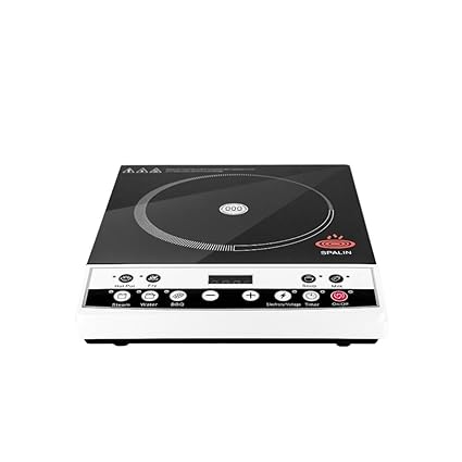 Spalin ChefPro Plus 2000W Induction Cooktop (White) with Digital Display, Temperature Control, Auto Shut-Off