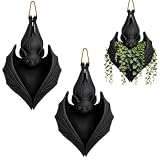 Hanging Bat Plant Pot, Bat Shaped Hanging Planter,Halloween Boho Pots (2Pcs)