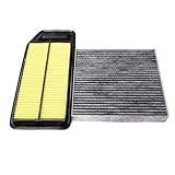 Cabin filter and Air filter Compatible with 2003-2008 Honda Accord 7 2.0/2.4 Engine 17220-RAA-A00