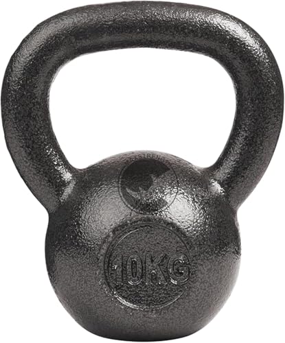 MAXSTRENGTH Cast Iron kettlebell Weights for Home Gym Fitness & Training kettle bell for Whole-Body Muscle Toning Strength Building For Cardio Workouts (10)
