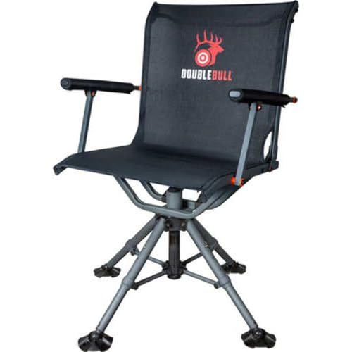 Primos Hunting Double Bull Swivel Chair with 360° Range of Motion and Adjustable Height, Collapsible with Shoulder Strap 65166 by PRIMOS - Used condition - US$152.05