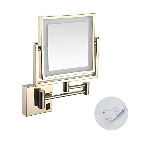 Miroir grossissant éclairé 3X à double face rétractable