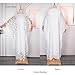 HD African Women Applique Flower Dress Boat Neck White Caftan Chiffon Gown One Size
