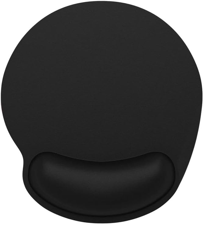 Lord Mountain Wrist Assisted Mousepad   Ergonomic Design, Black for Office and Gaming