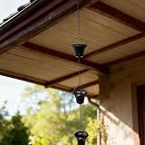Łańcuchy rynnowe do rynien,3,8m Nowoczesne akcesoria metalowe | Łańcuchy deszczowe z 12 Kubkami - Na podwórko Ogród Taras Balkon Patio w Farmhouse
