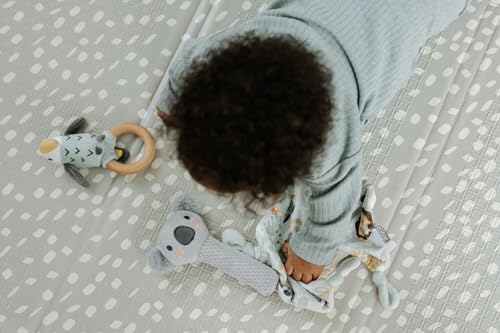 Nuby Animal Adventures Baby Gift Set – 3-Piece Keepsake | Comforter, Squeaker & Rattle | Box Included | Suitable from Birth, Multicolour, One Size - Image 4