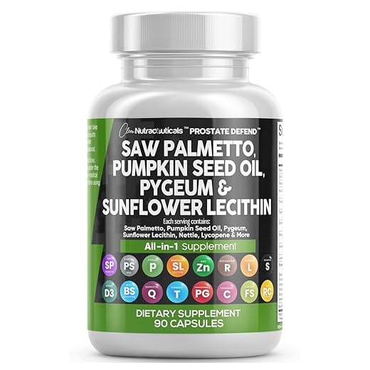 Clean Nutraceuticals Saw Palmetto 10000mg Pumpkin Seed Oil 3000mg Pygeum 3000mg Sunflower Lecithin 3000mg Stinging Nettle Cranberry - Prostate Supplements for Men with Lycopene - Made in USA 90 Caps