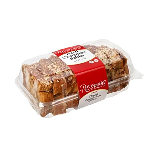 Reisman's Bakery Cinnamon Babka Cake, Fresh Dessert, Nut-Free and Dairy-Free Cinnamon Cake, OU Kosher-Certified Babka Bread (1 Pound (Pack of 1), Cinnamon Babka)