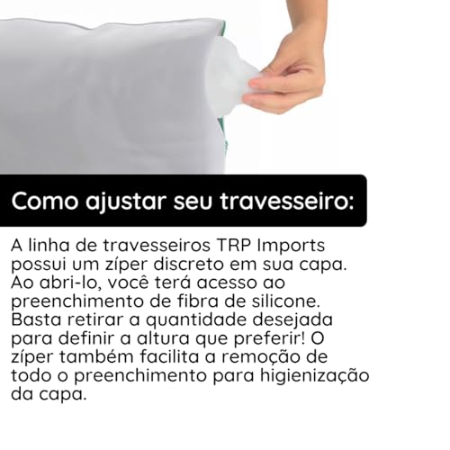 Kit 2 Travesseiros TRP Imports Select Royal Toque de Plumas Antialérgico Linha Hotel