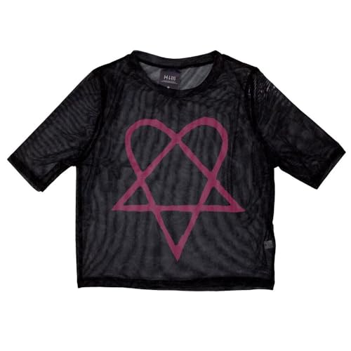 Crop top noir Him Rose Heartagram Rock Off pour affirmer un style alternatif