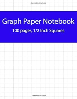 Diary Graph Paper Notebook, 100 Pages, 1/2 Inch Squares: Perfect For The School Or Office! (8.5 Inches x 11 inches) Book