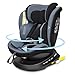 Reecle 360 Drehbar i-Size Kindersitz mit ISOFIX 40-150 cm (0-36 kg) Reboarder, ab Geburt -12 Jahre, ECE R129 (i-Size, Schwarz)