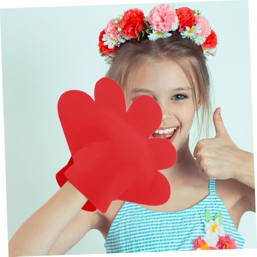 Milisten 2pcs Flower Cheerleading Handheld Gloves for Boys and Girls Safe Materials Fun Props for Sports Themed Parties and Kindergarten Activities Cheerleading Pom Poms for Team Spirit 6