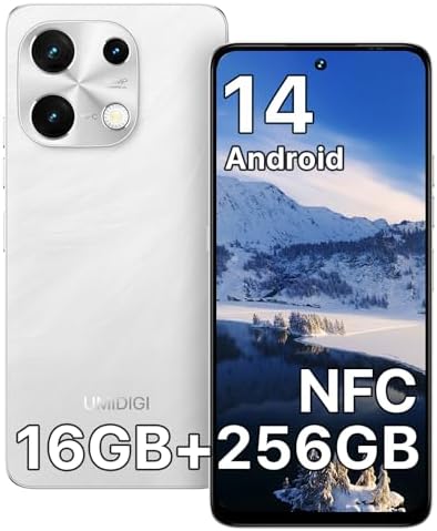 UMIDIGI Note 100 Unlocked Phones,Android 14 NFC Cell Phone,16(8+8) GB+256GB/ TF 1TB, 6.8''HD+120Hz Display,50MP Camera, 5000mAh+20W Fast Charge,Dual SIM Android Phones,Face ID+Fingerprint Unlock,GPS
