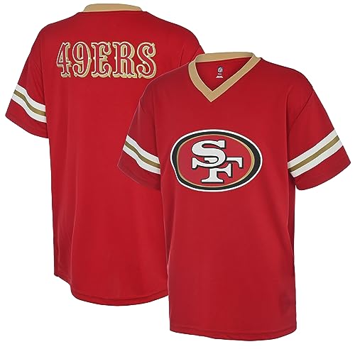 Outerstuff NFL Kids Youth 4-20 Official Game Day Team Jersey (Regular, San Francisco 49ers - Red)