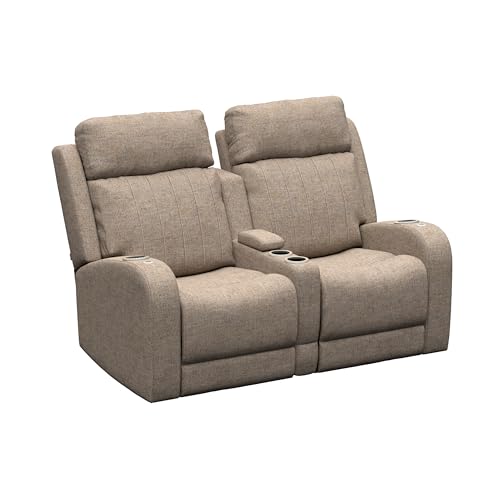 Thomas Payne Signature Seismic Series Dellmead RV Theater Seating Recliner Set with 5" Center Console, Power Lumbar, Headrest, Recline, Heat, Massage, Cupholder Controls - 2024117130